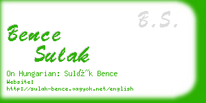 bence sulak business card